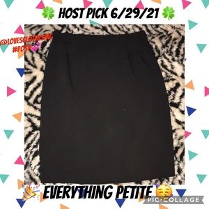 INC Petite 8P Black skirt 22 inches long